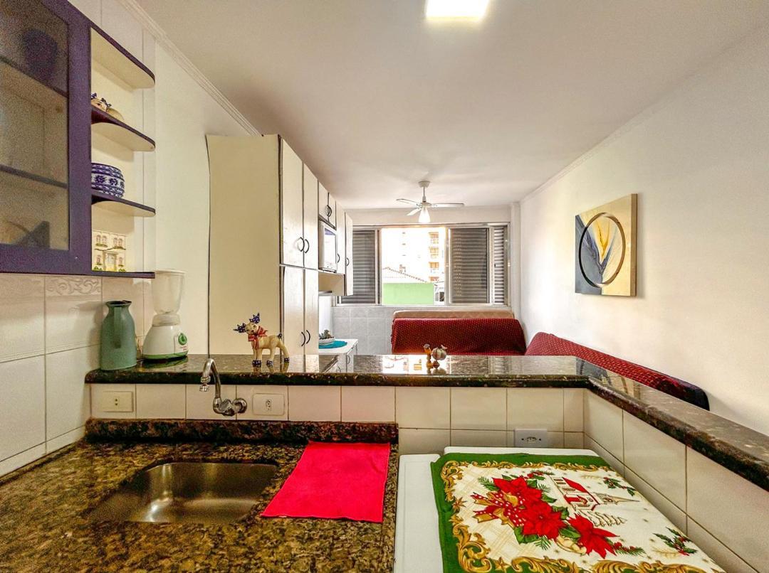 Otimo Loft Pe Na Areia Na Praia Da Guilhermina Sp Apartment Praia Grande  Ngoại thất bức ảnh